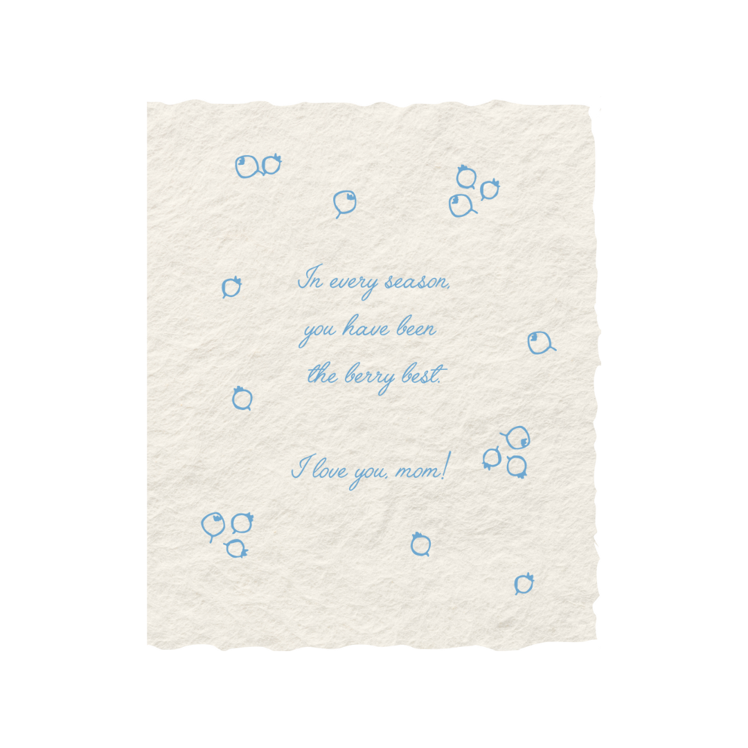 Berry Best Mom | Eco-Friendly Mother's Day Greeting Card