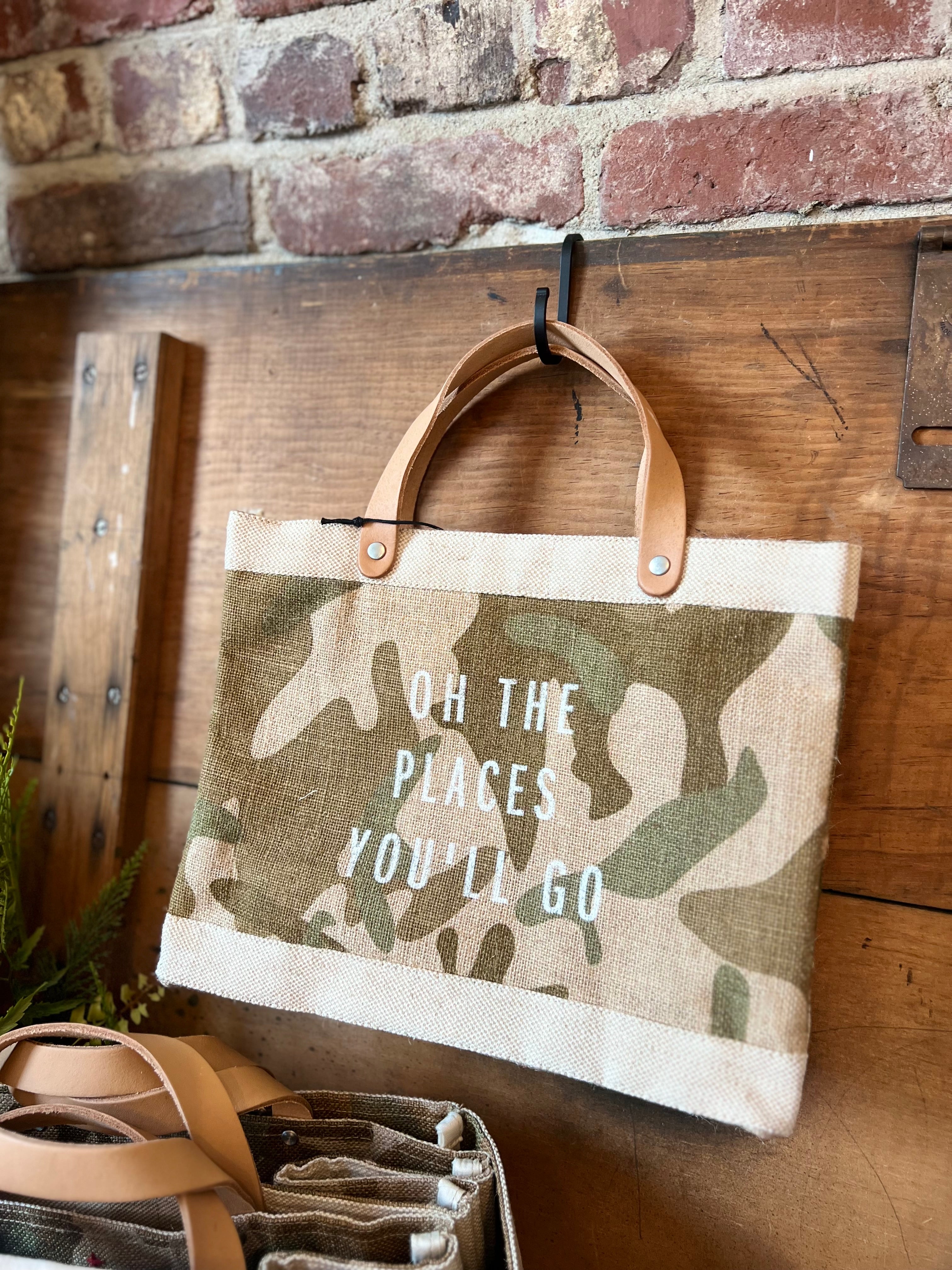 Oh The Places You'll Go Petite Market Bag in Safari