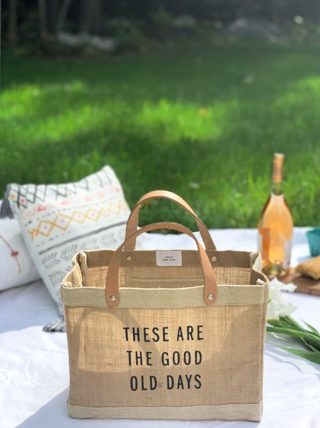 'These Are The Good Old Days' Petite Market Bag