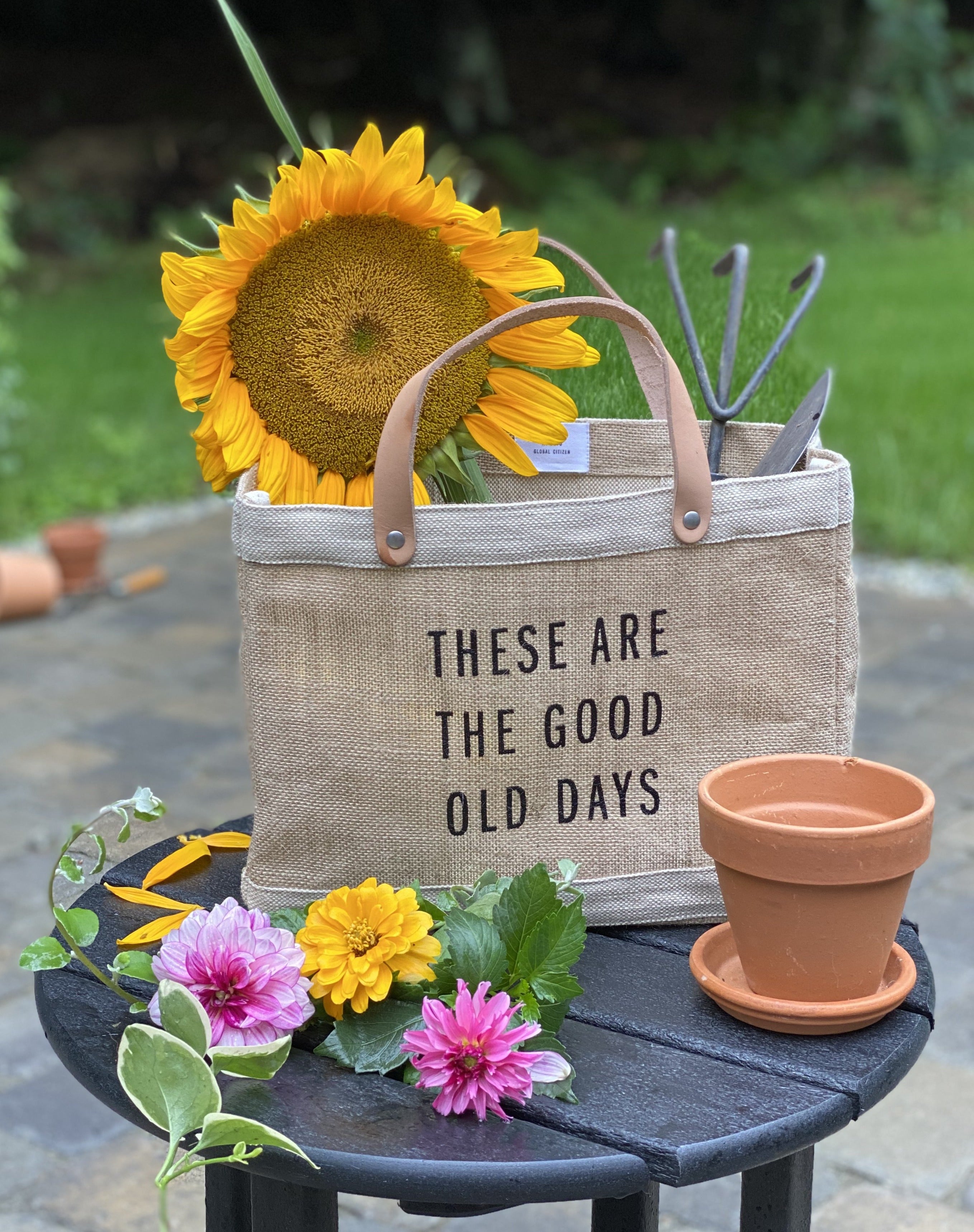 'These Are The Good Old Days' Petite Market Bag