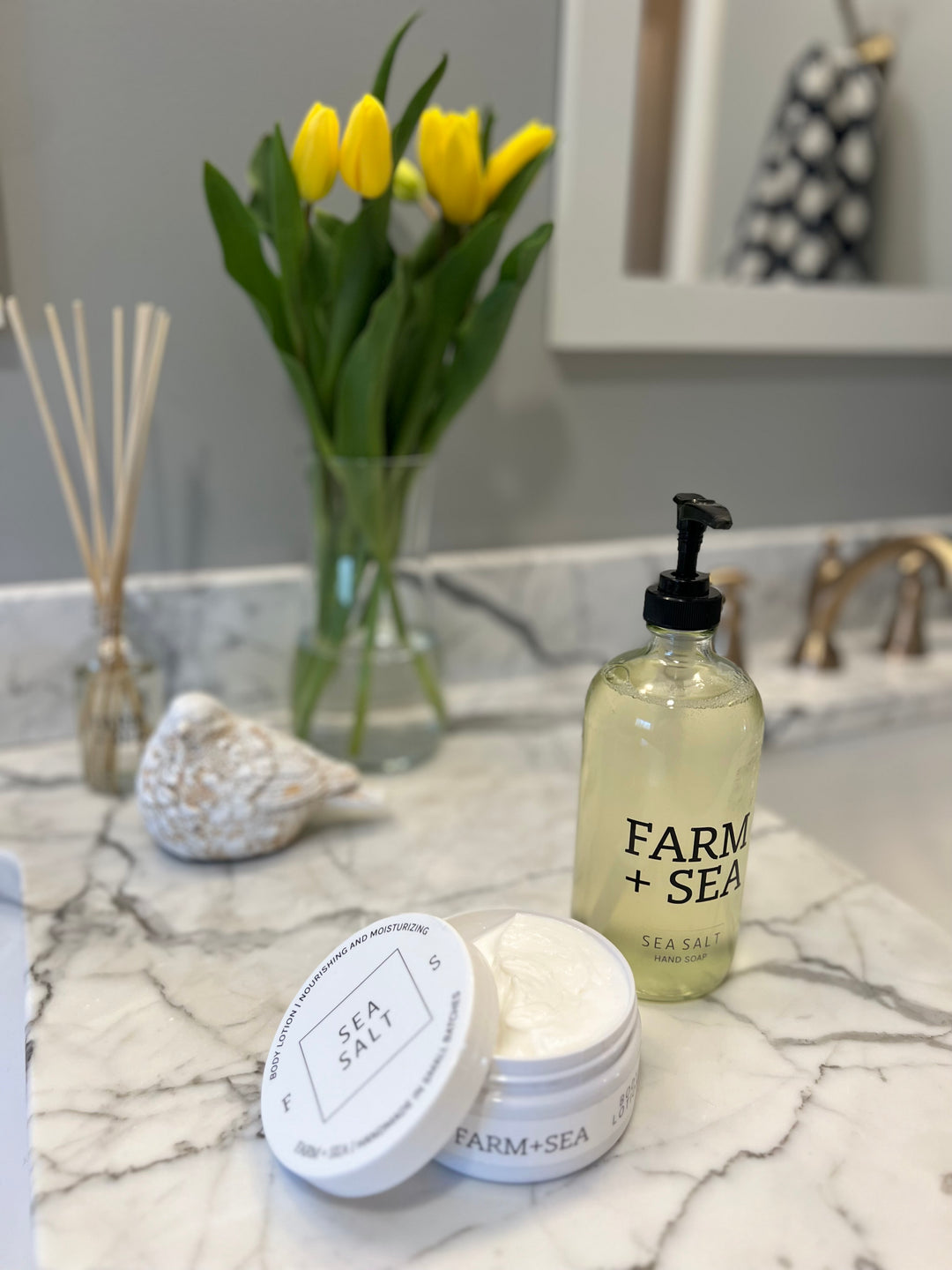 A Farm + Sea Bathroom Refresh