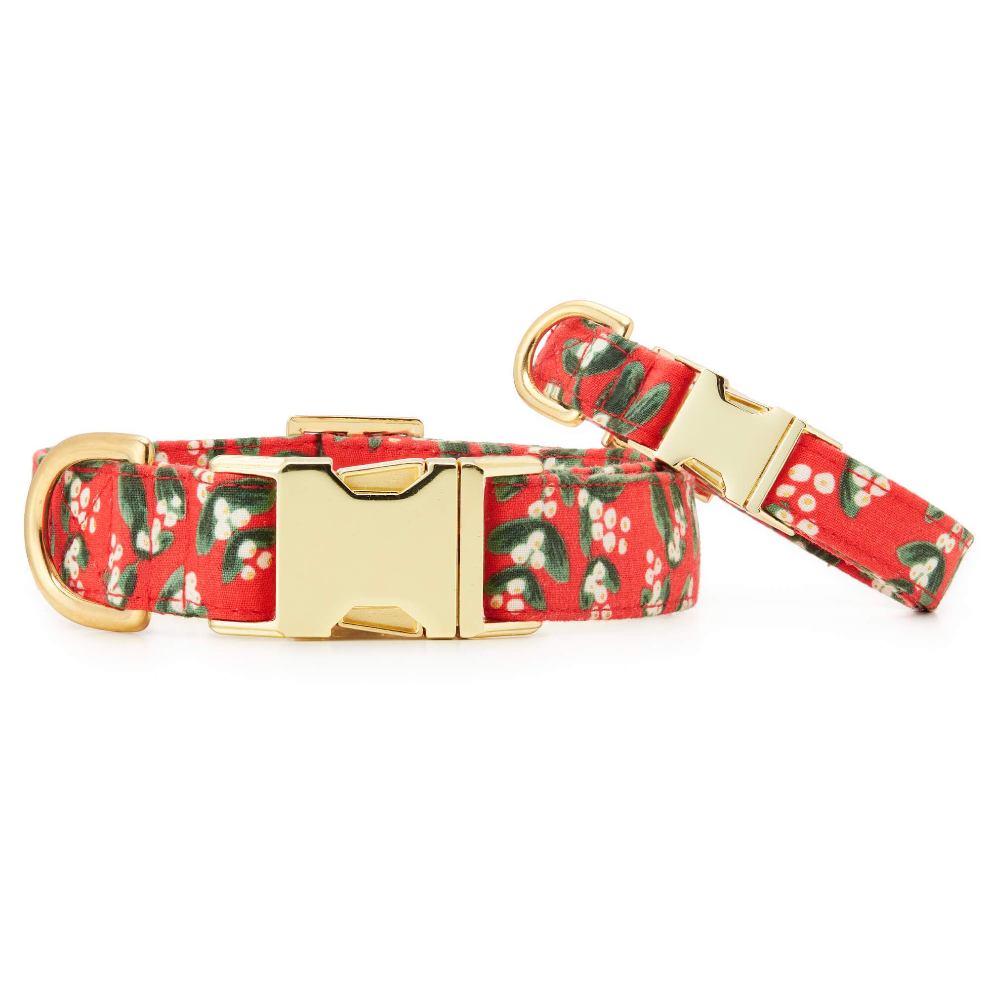 Foggy Dog Rifle Paper Co. x TFD 'Mistletoe' Dog Collar