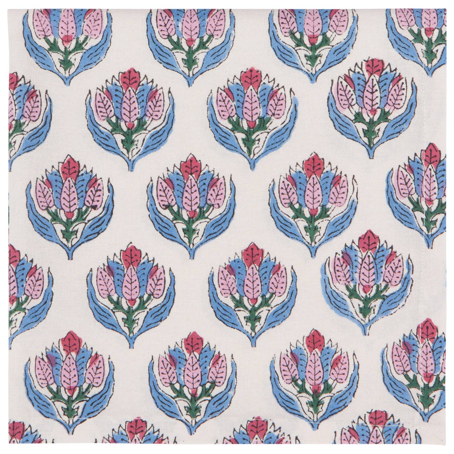 Bouquet Block Print Napkins Set of 4