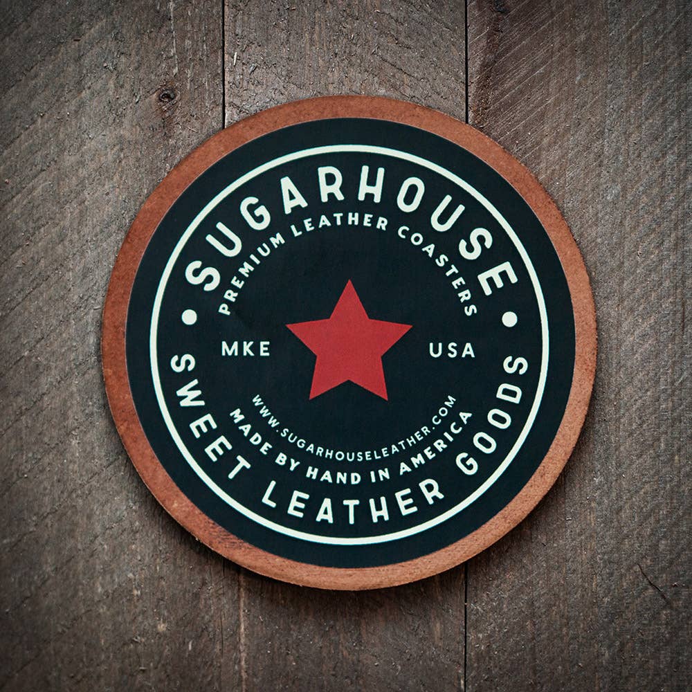 Old Fashioned Recipe Leather Coaster