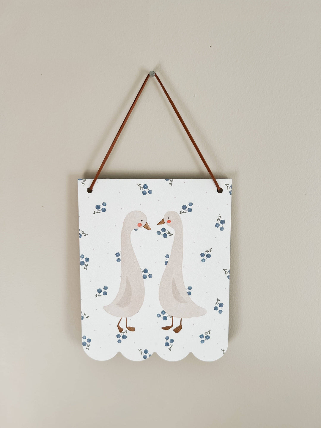 Swan & Floral Hanging Wall Art | Nursery Decor