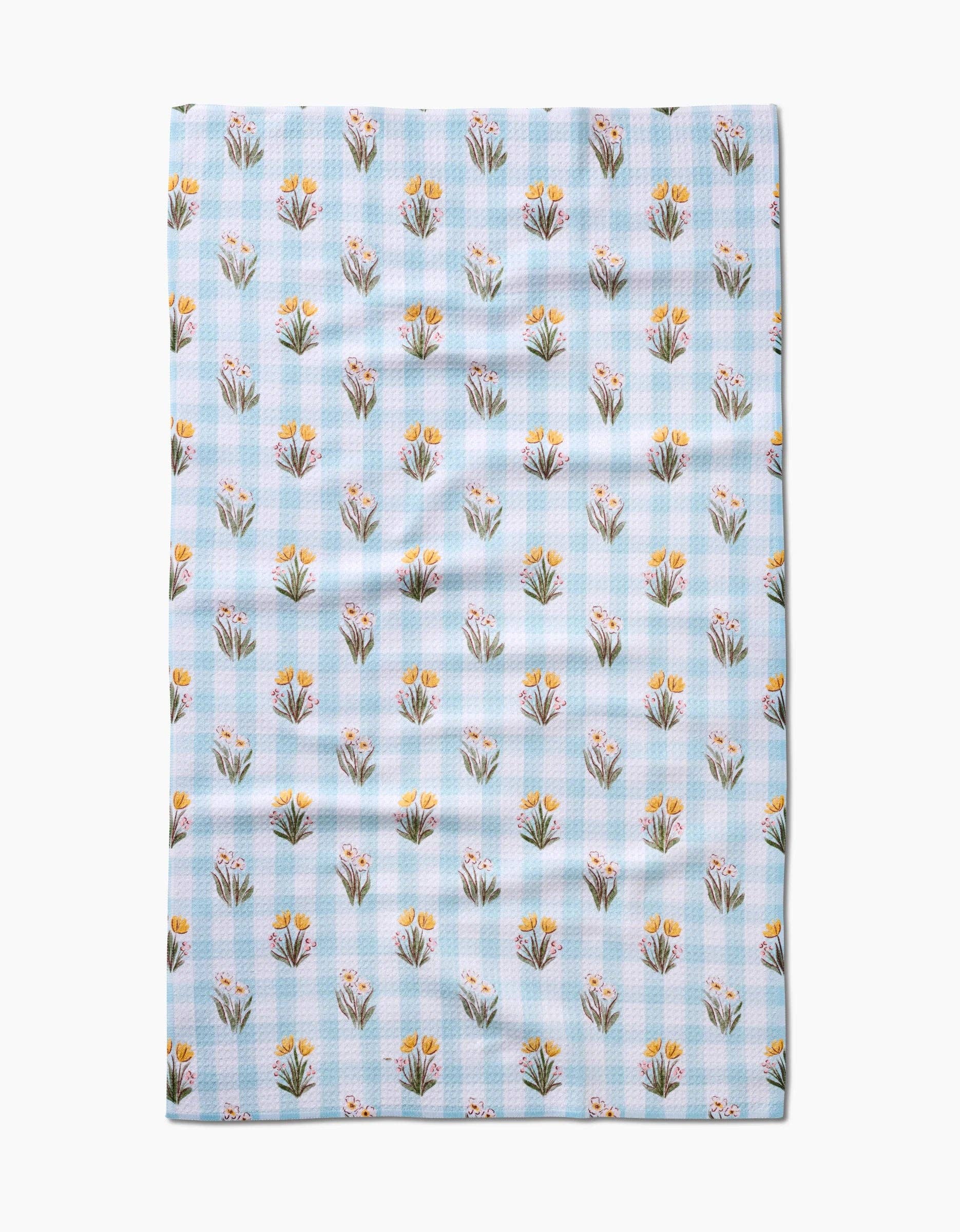 Geometry 'Picnic Plaid Blue' Kitchen Tea Towel