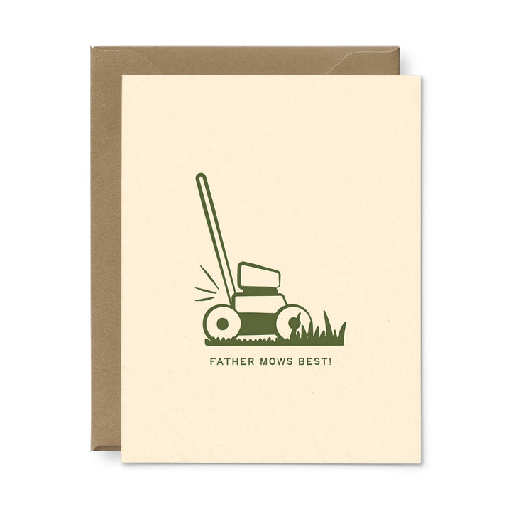 Father Mows Best Father's Day Greeting Card