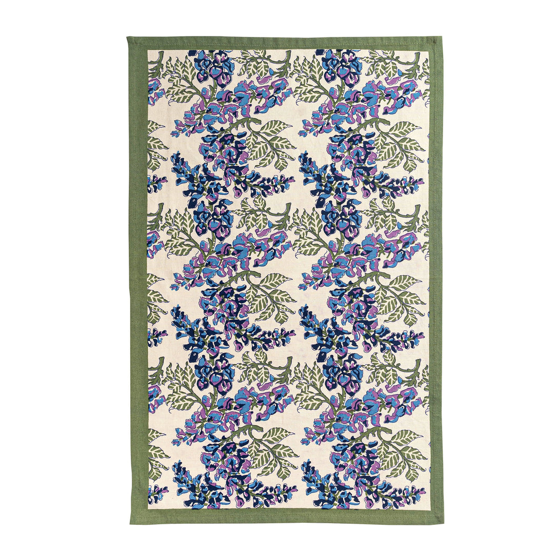 Wisteria Blue & Green Tea Towel