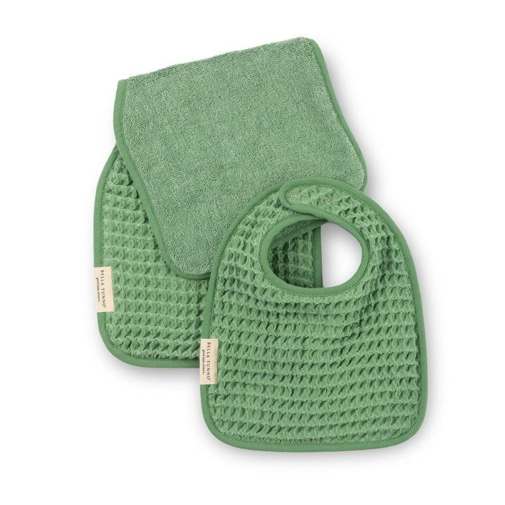 Bella Tunno Reversible Bib + Burp Set Sea Foam