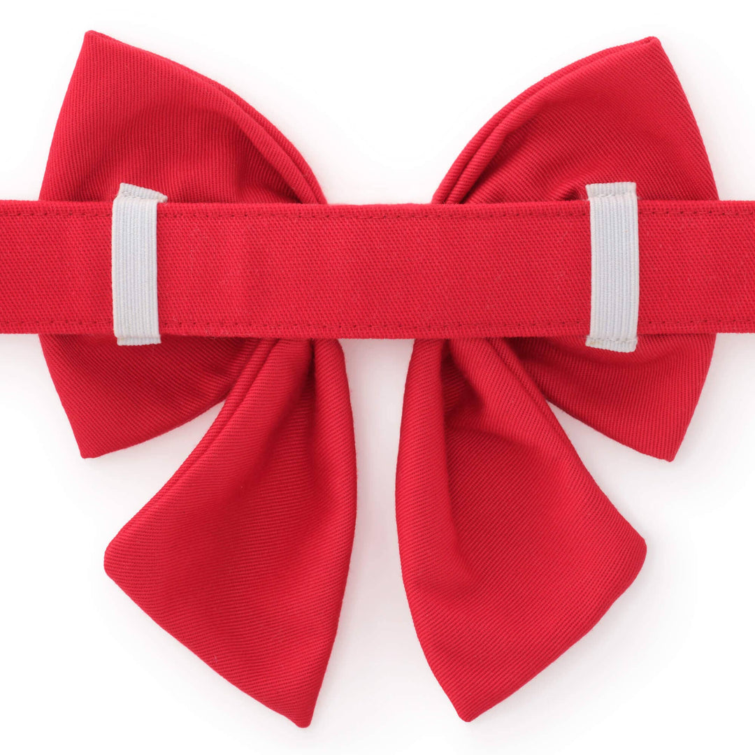 Hearts Embroidered Lady Dog Bow