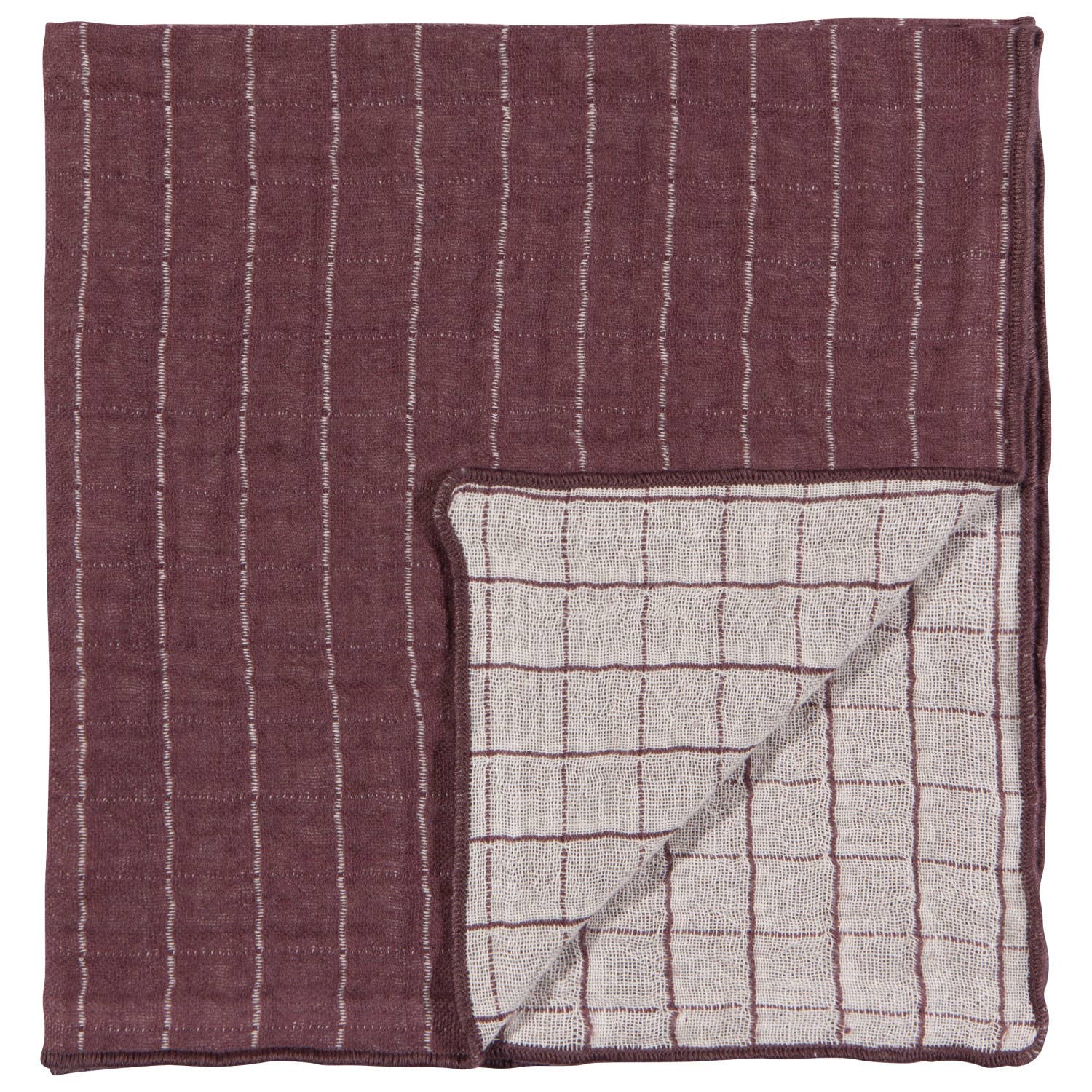 Plum Double Weave Cloth Napkins, Set of 4