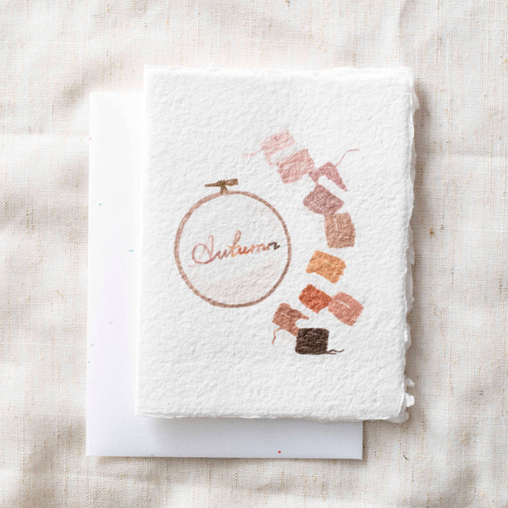 Autumn | Embroidery Fall Greeting Card