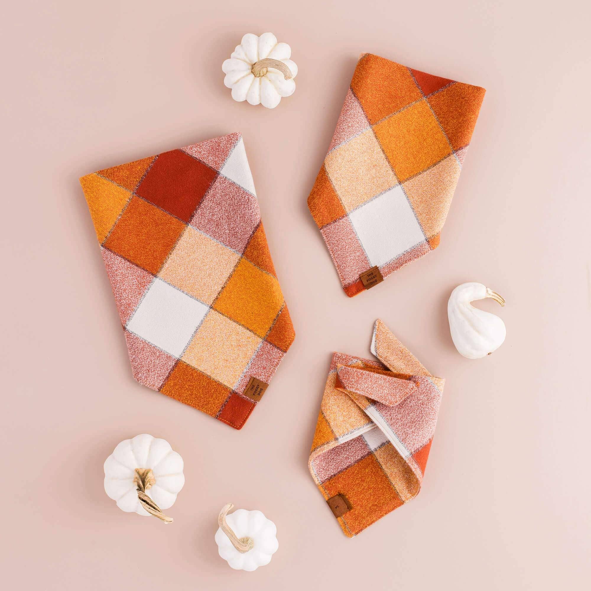 Foggy Dog 'Pumpkin Spice Flannel' Fall Dog Bandana