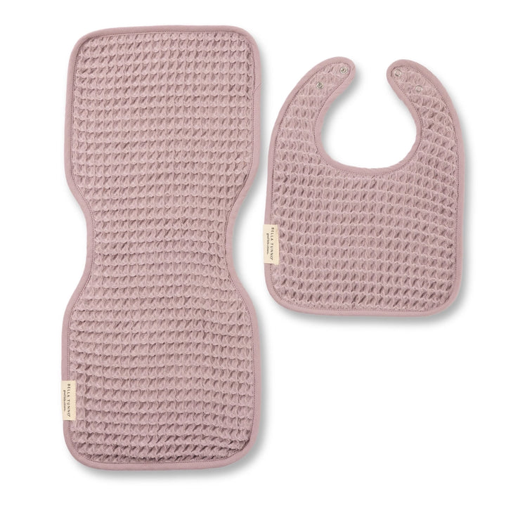 Bella Tunno Reversible Bib + Burp Set Orchid