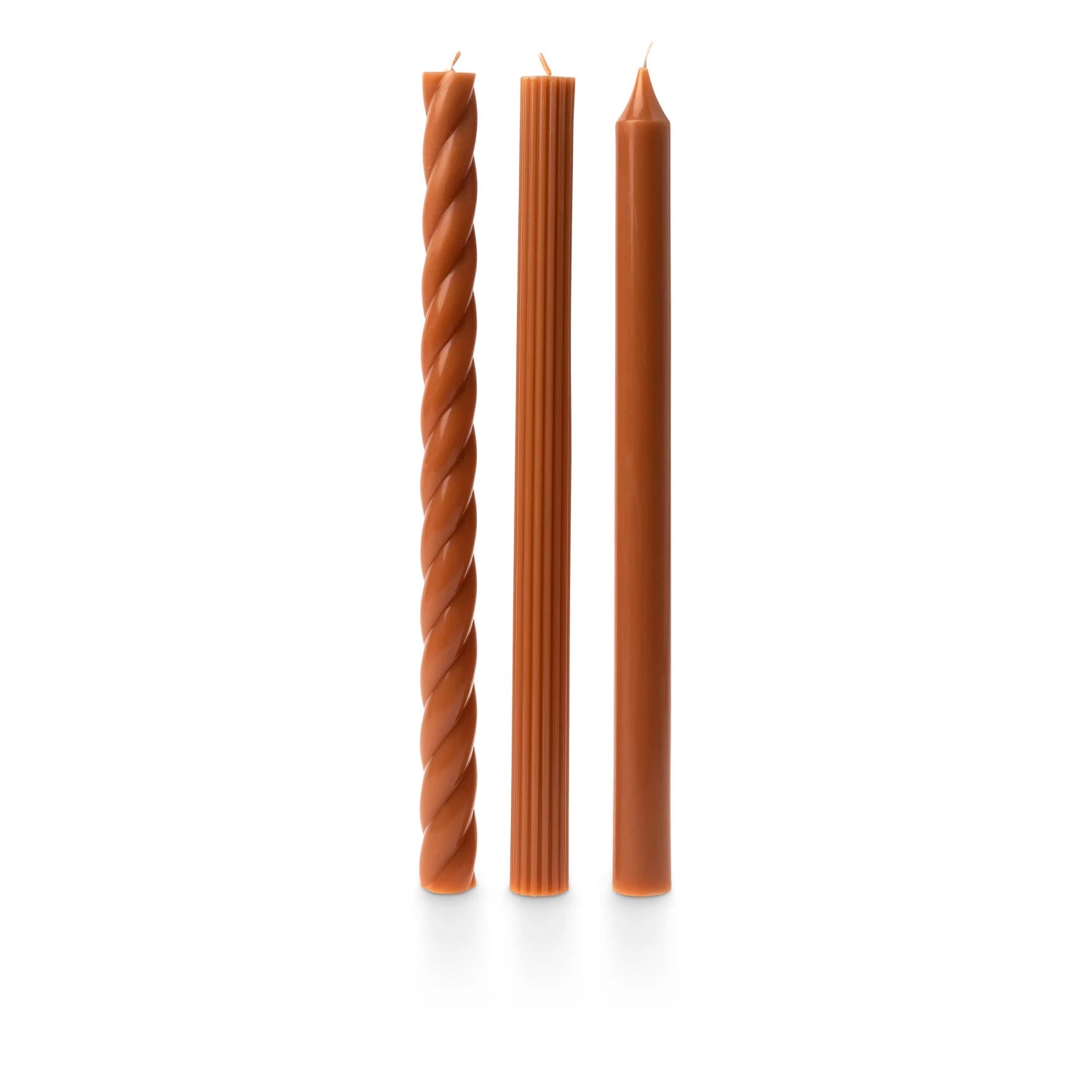 Assorted Candle Tapers 3-Pack - Terra Cotta