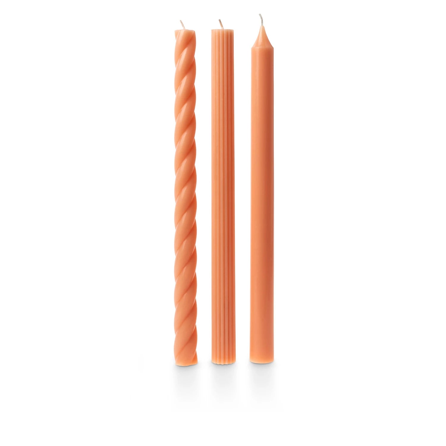 Assorted Candle Tapers 3-Pack - Coral