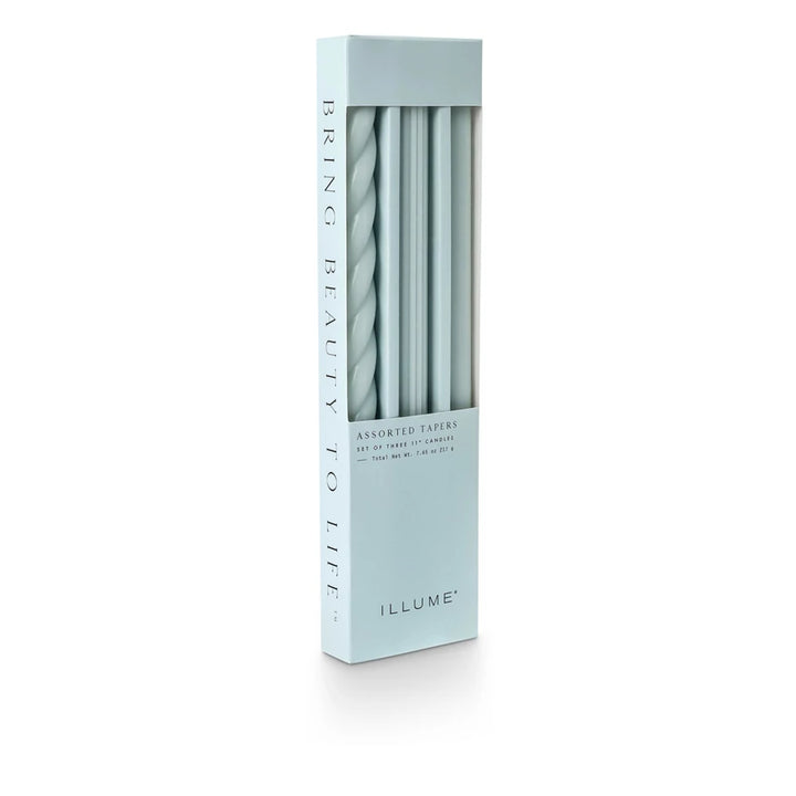 Assorted Candle Tapers 3-Pack - Light Blue