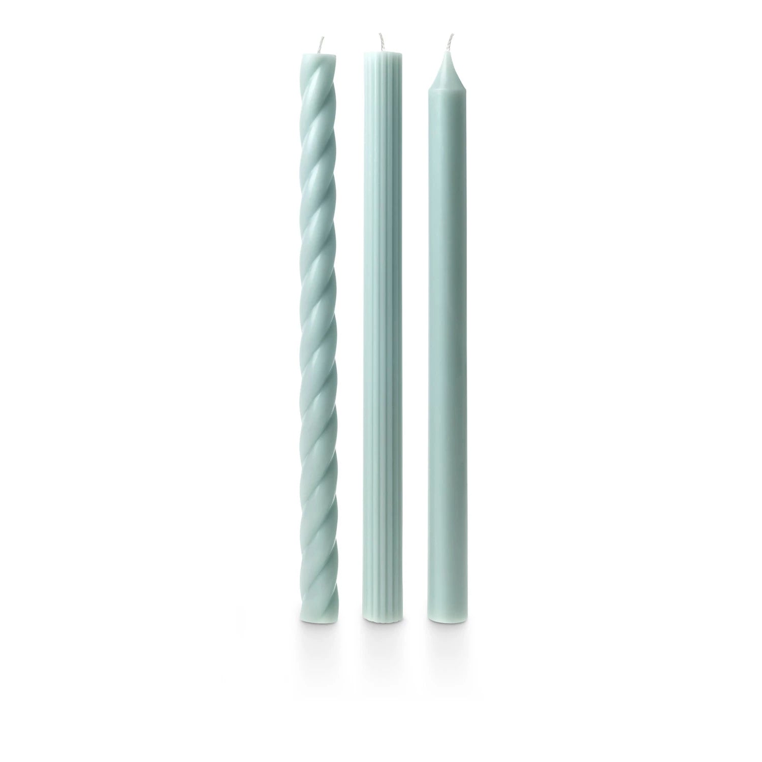 Assorted Candle Tapers 3-Pack - Light Blue