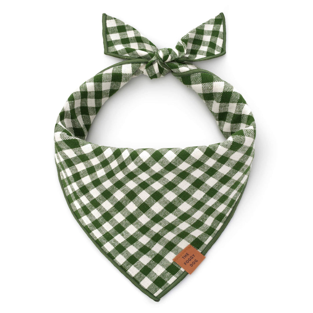 Foggy Dog HTH x TFD Mini 'Gingham Hunter Green' Dog Bandana