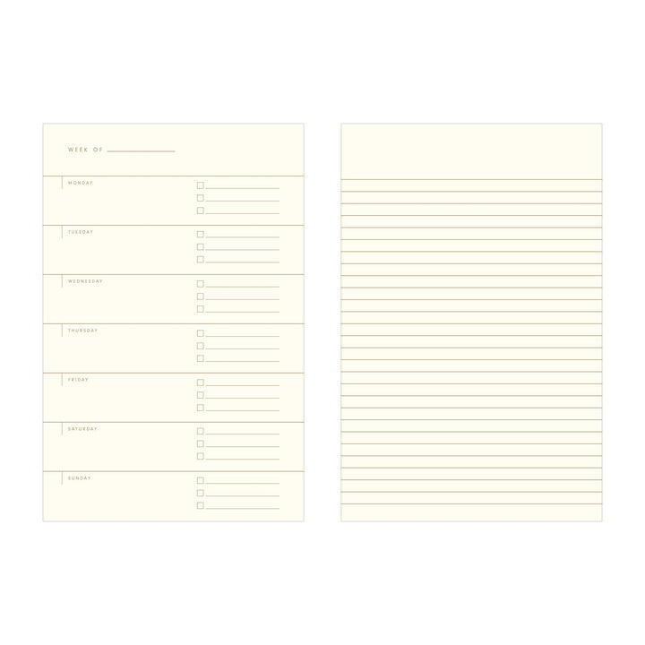 Checkerboard Undated Weekly Planner Journal