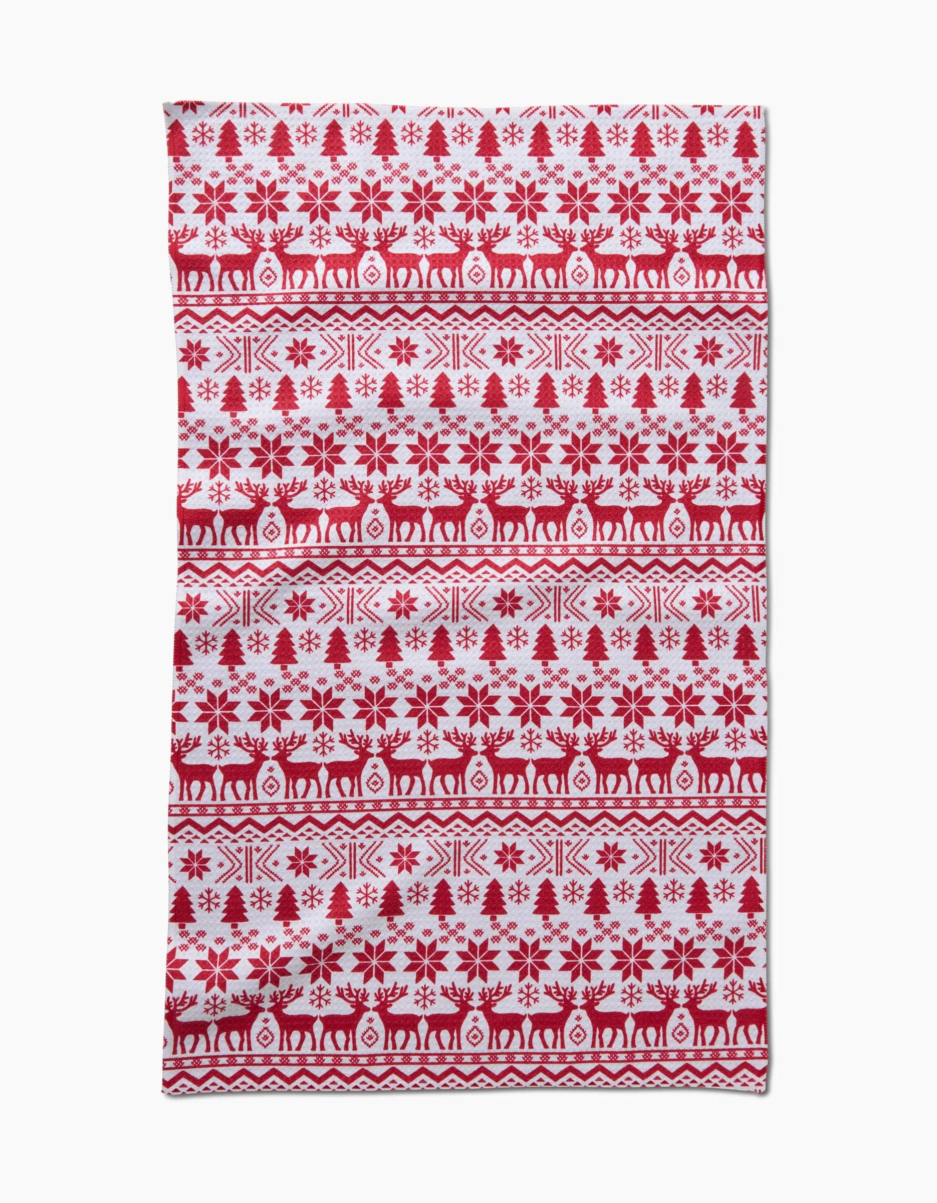 Geometry 'Christmas Jumper' Tea Towel