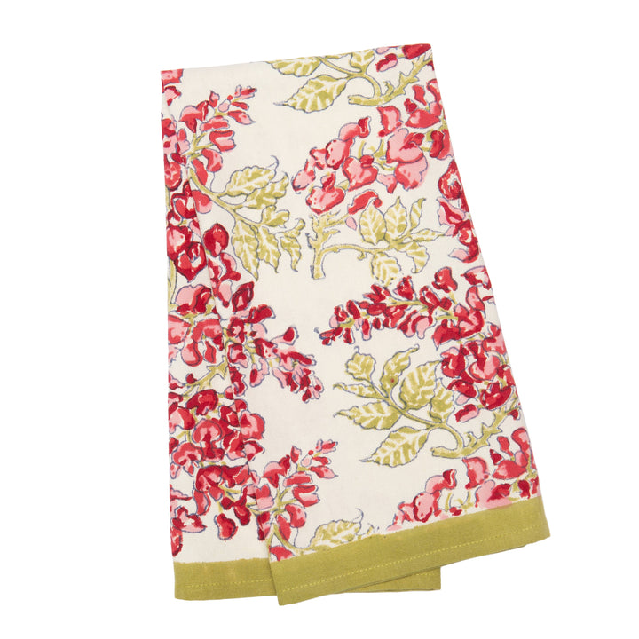 Wisteria Pink & Green Tea Towels