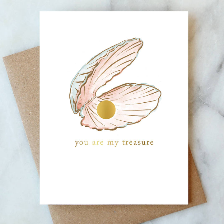 Pearl Oyster Love Card | Valentine Love Friendship