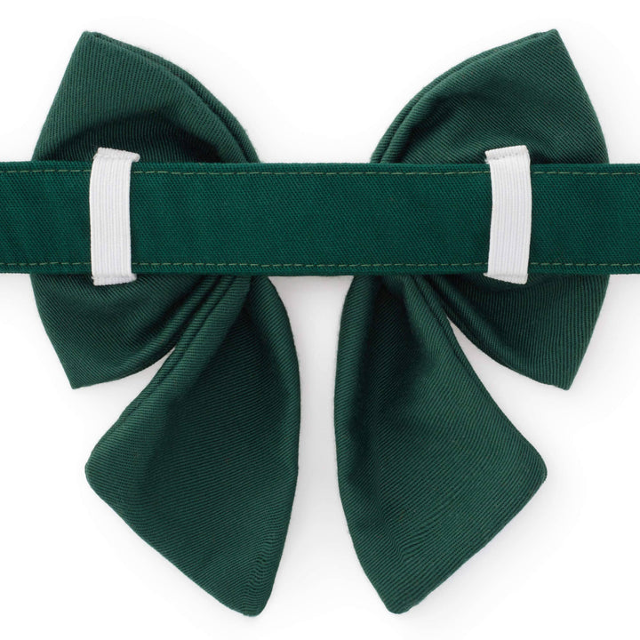 Fall Foliage Embroidered Lady Dog Bow