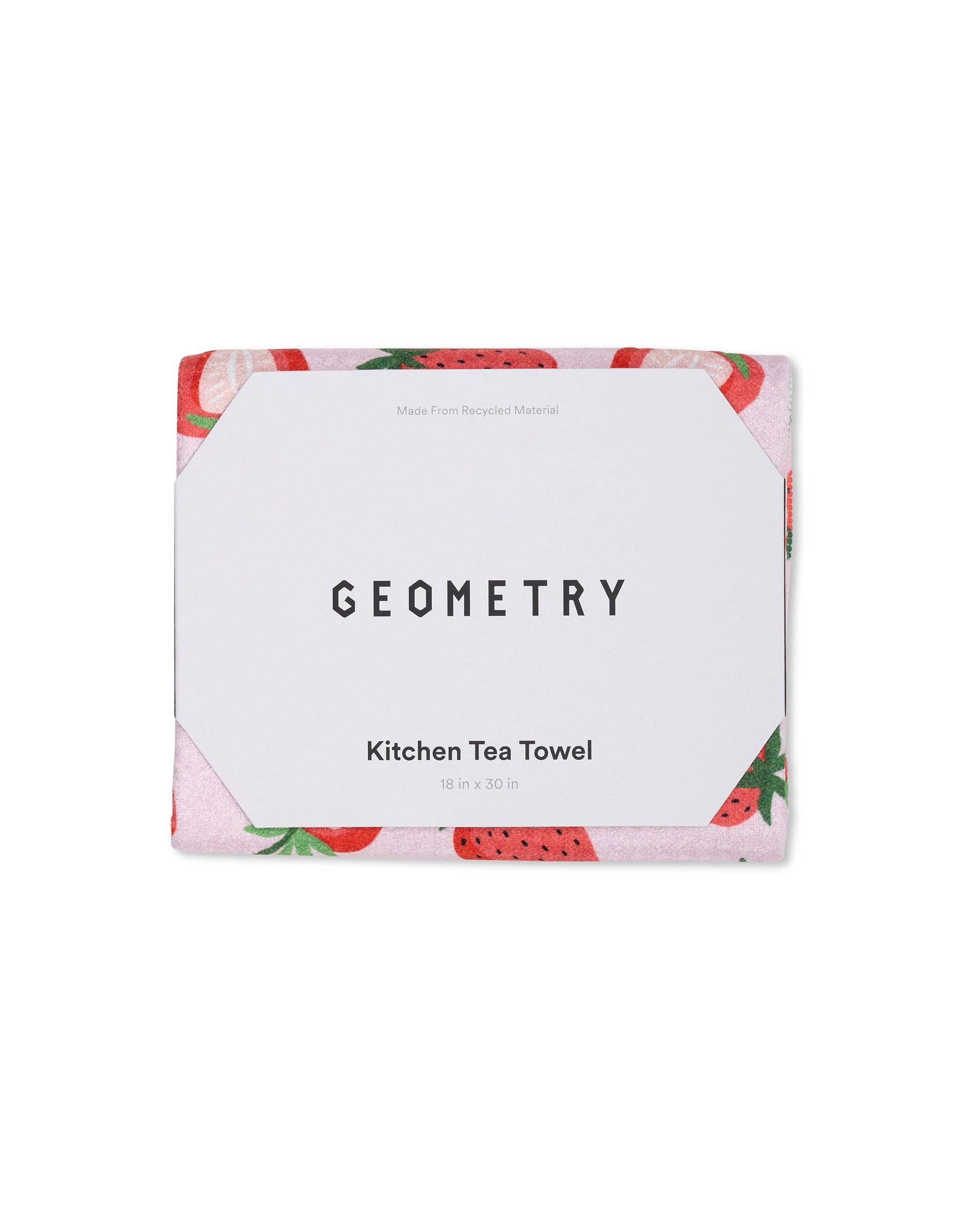 Geometry 'Sweet Strawberry' Kitchen Tea Towel