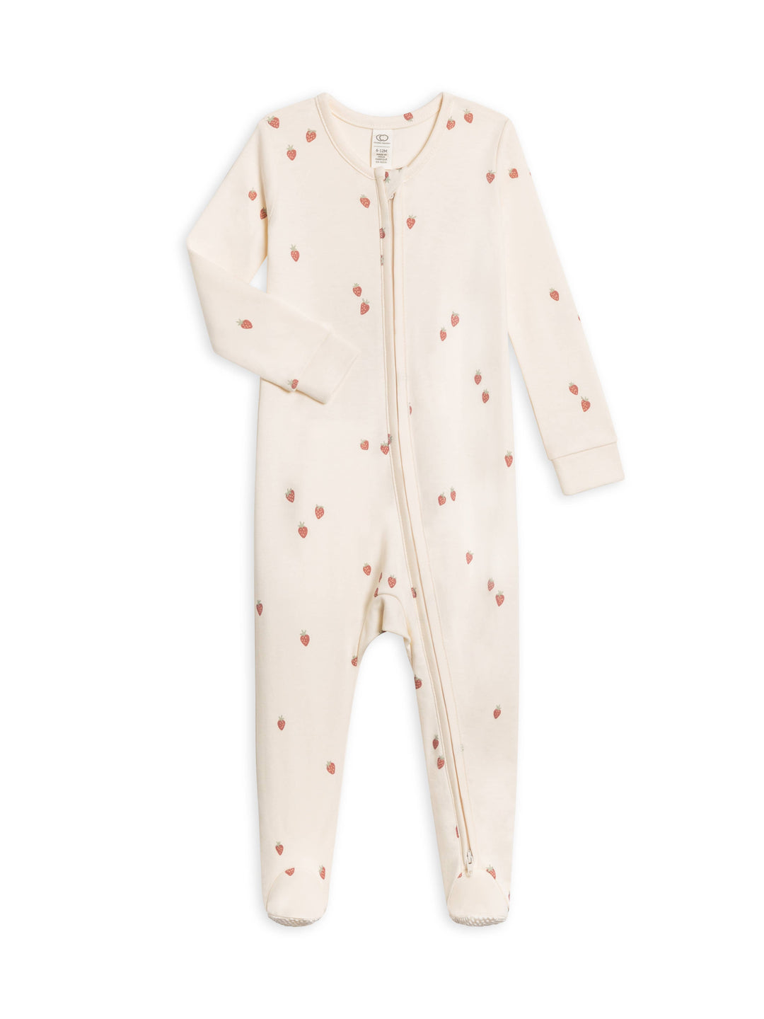 Colored Organics Baby Peyton Zipper Sleeper - Strawberry / Berry