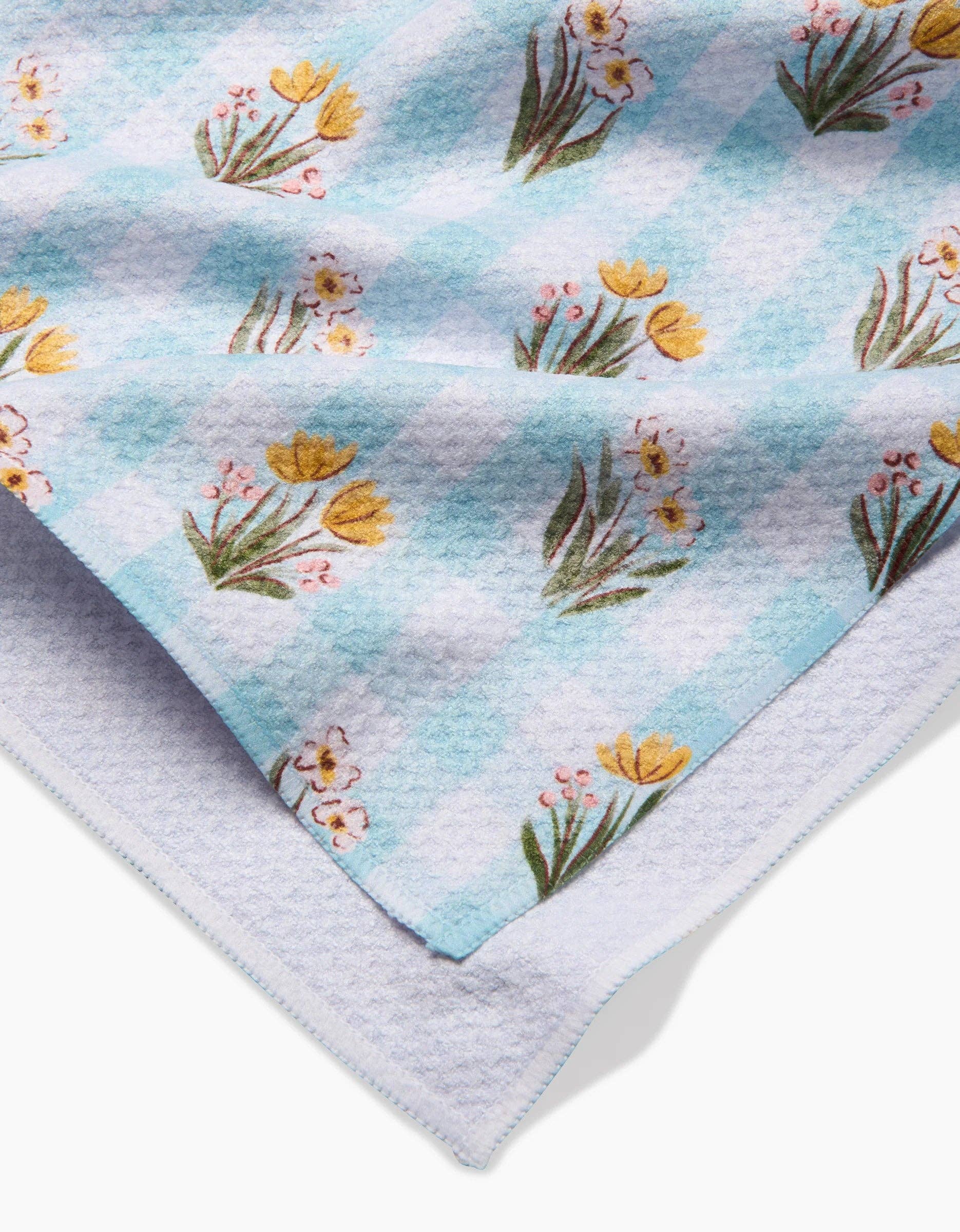 Geometry 'Picnic Plaid Blue' Kitchen Tea Towel