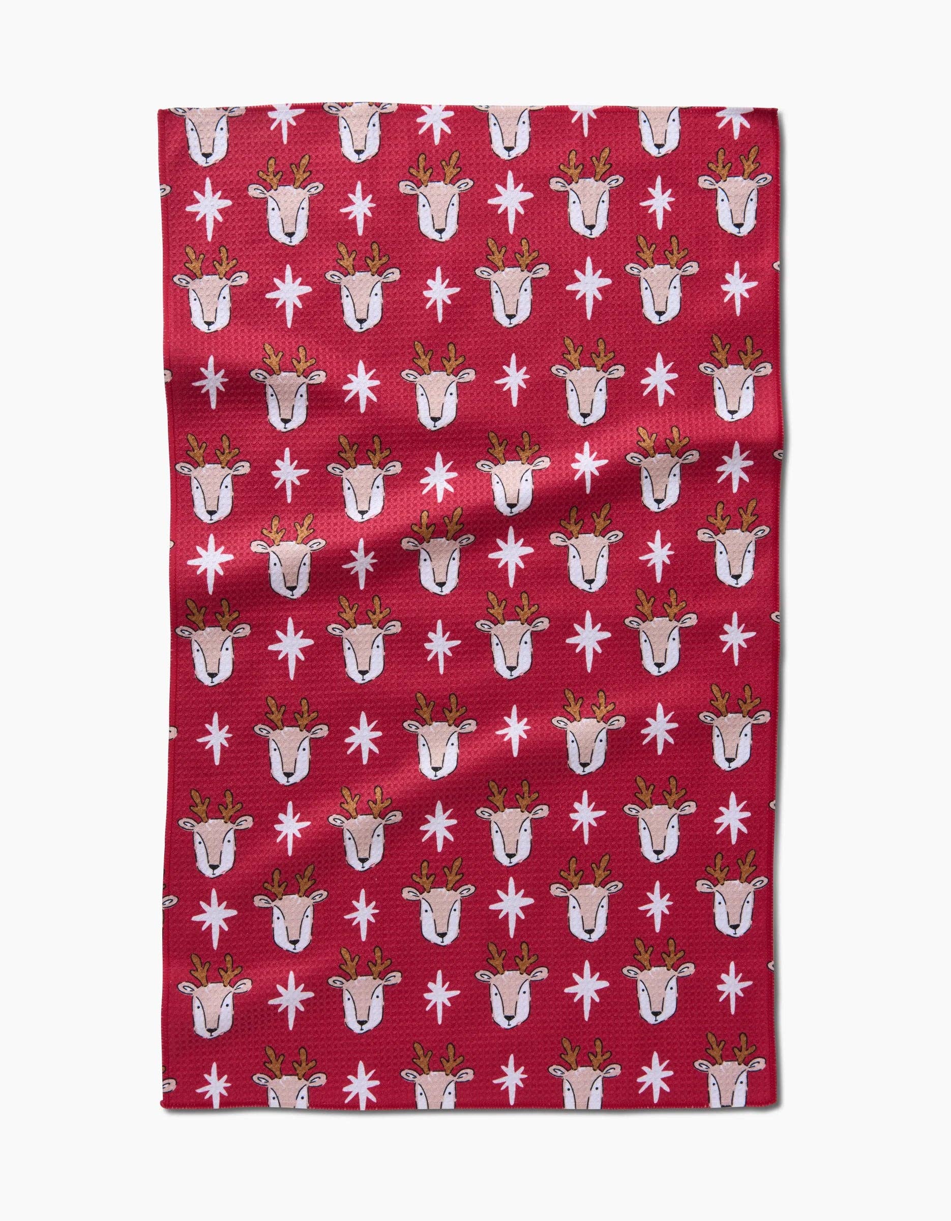 Geometry 'Reindeer Star' Kitchen Tea Towel