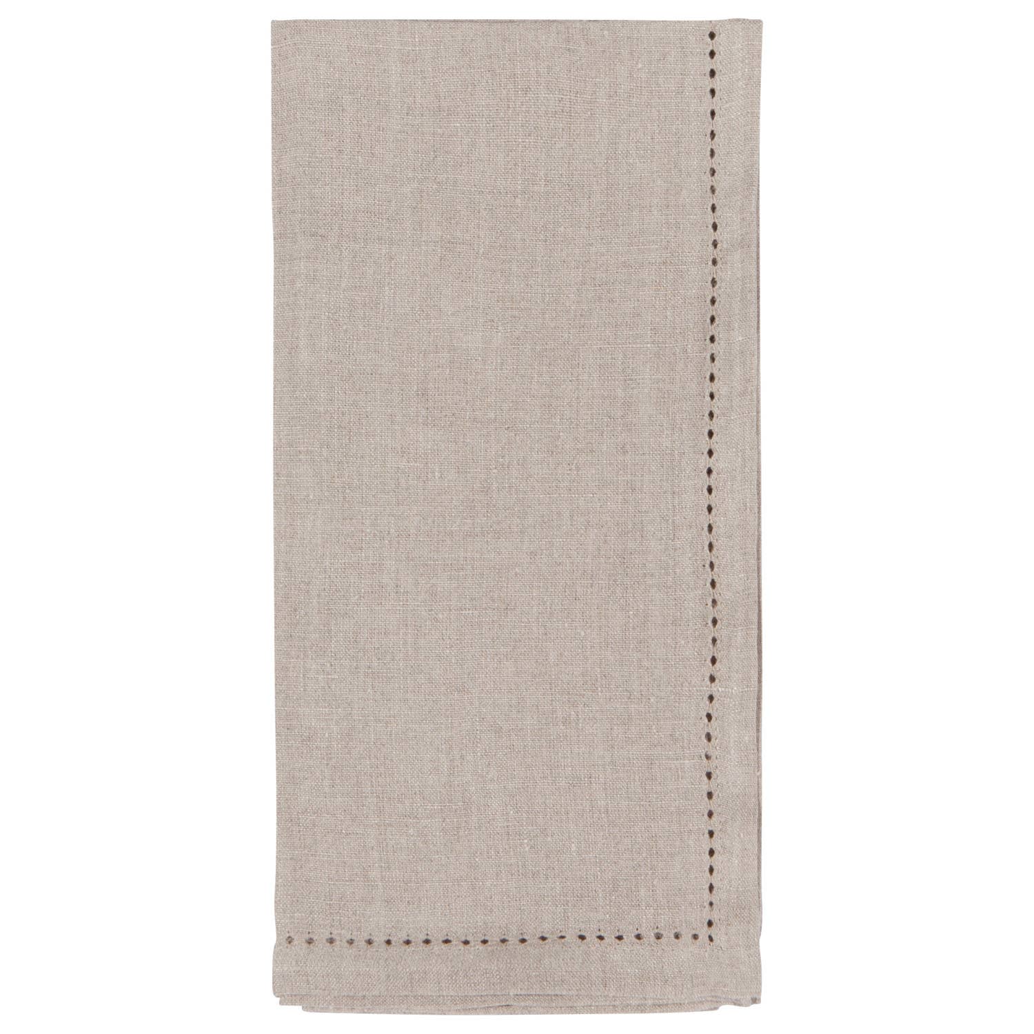 Natural Hemstitch Linen Napkins Set of 4