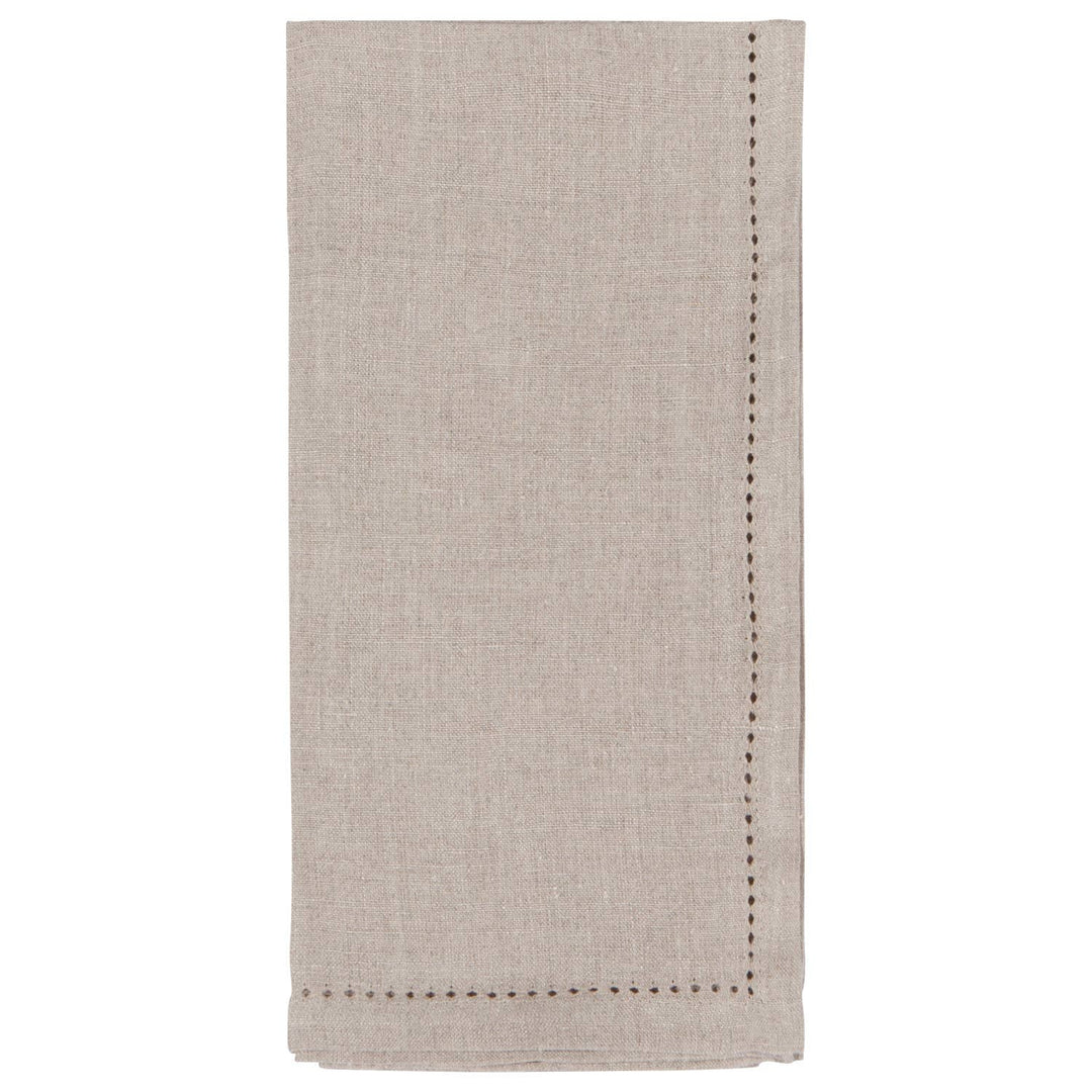 Natural Hemstitch Linen Napkins Set of 4