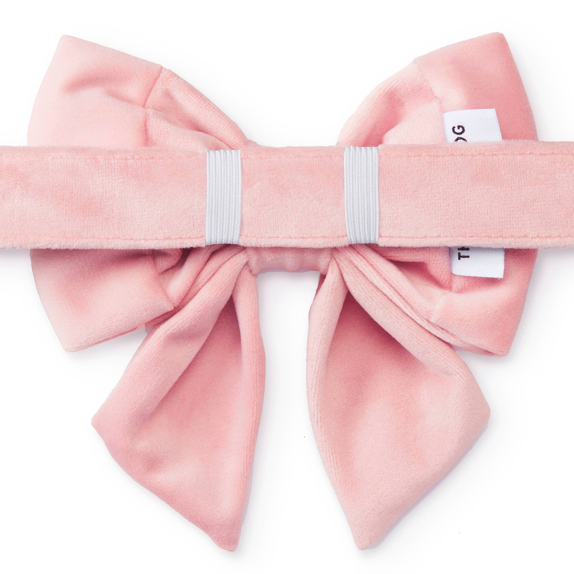 Blush Pink Velvet Valentine's Day Lady Dog Bow