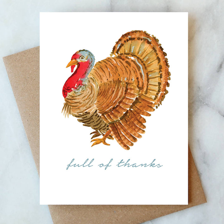 Turkey Thanksgiving Greeting Card | Thank You Card
