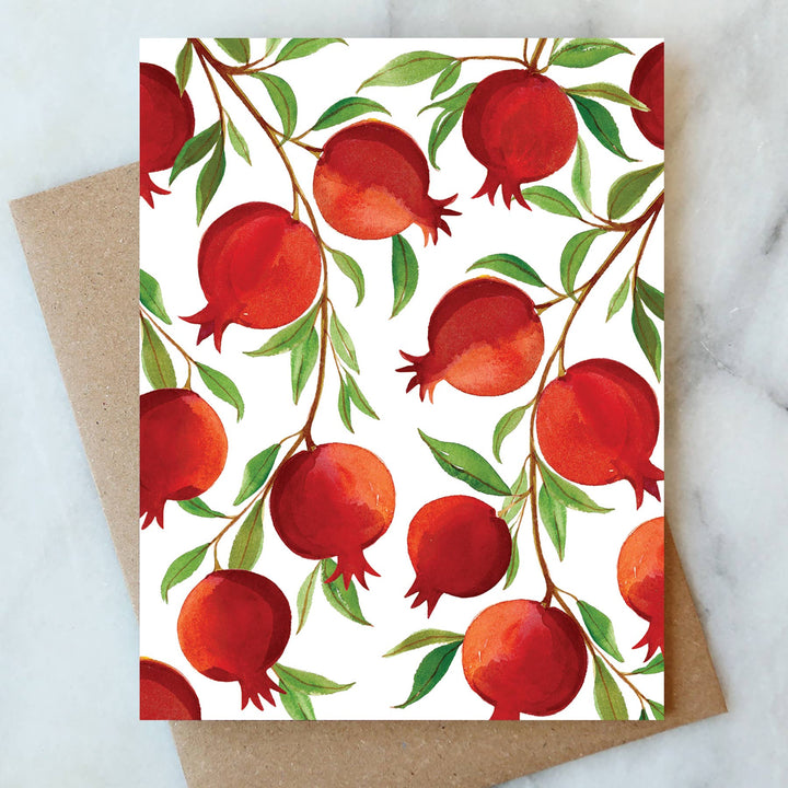 Pomegranate Botanical Blank Card