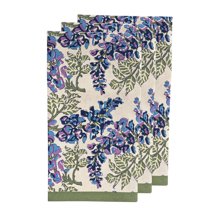 Wisteria Blue & Green Tea Towel