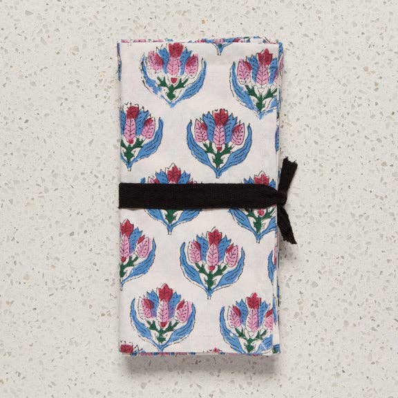 Bouquet Block Print Napkins Set of 4