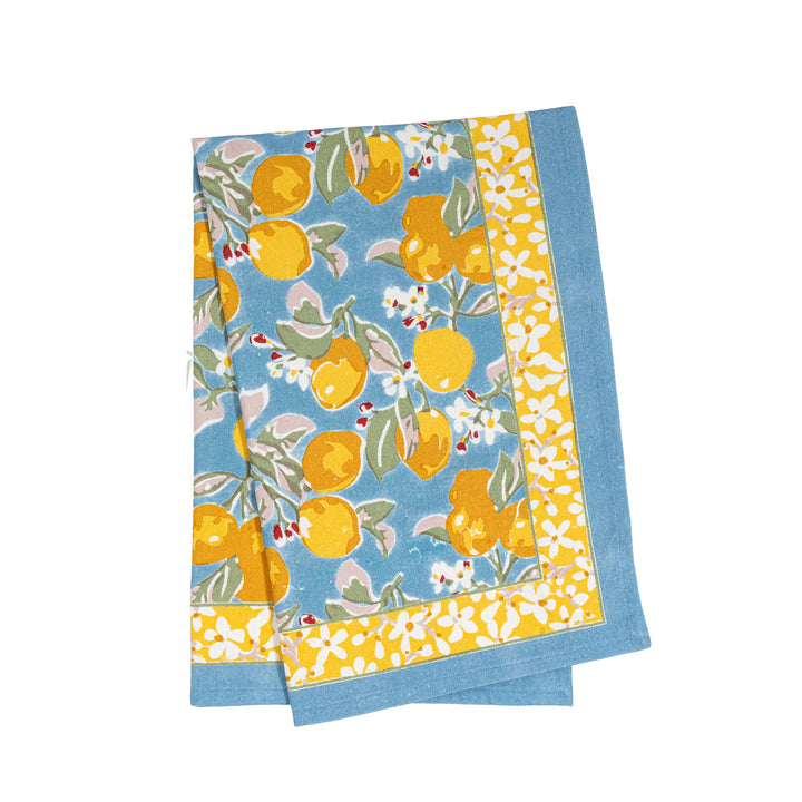 Citron Blue & Yellow Tea Towels 20x30