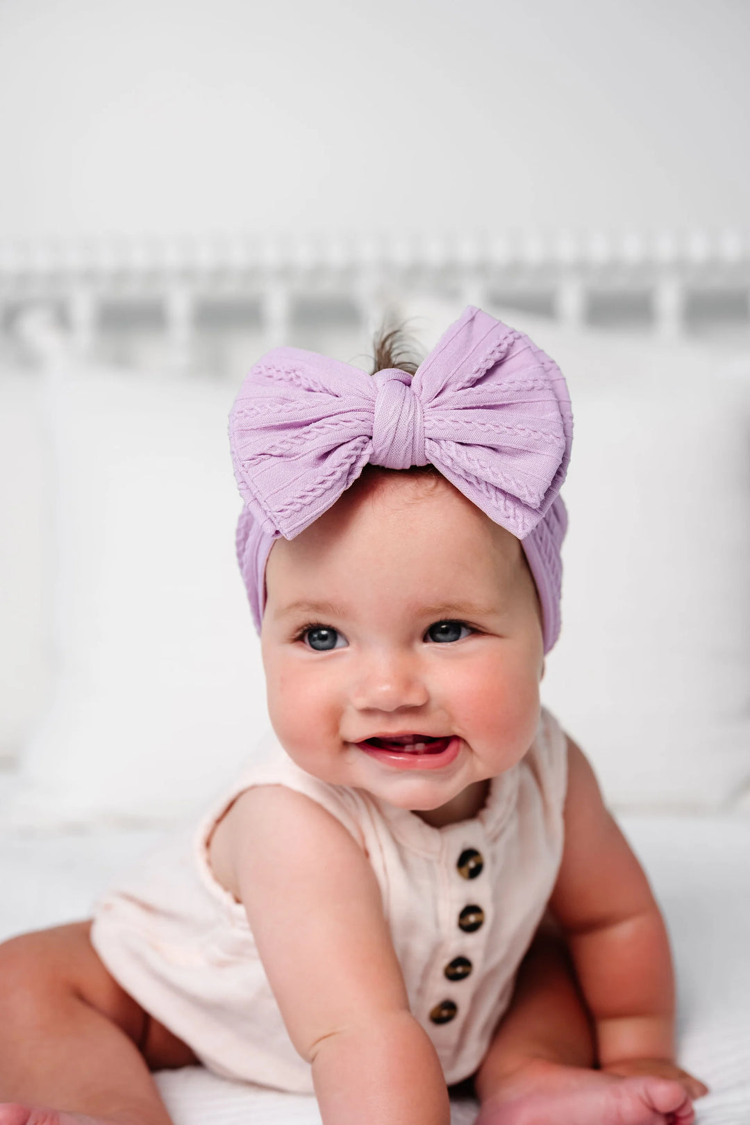 Lou Lou & Co Cable Knit Headband - "Lilac"