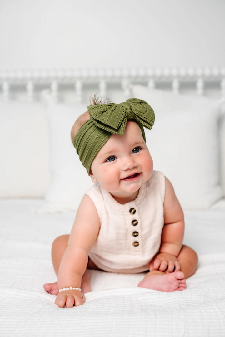 Lou Lou & Co Cable Knit Headband - "Olive"