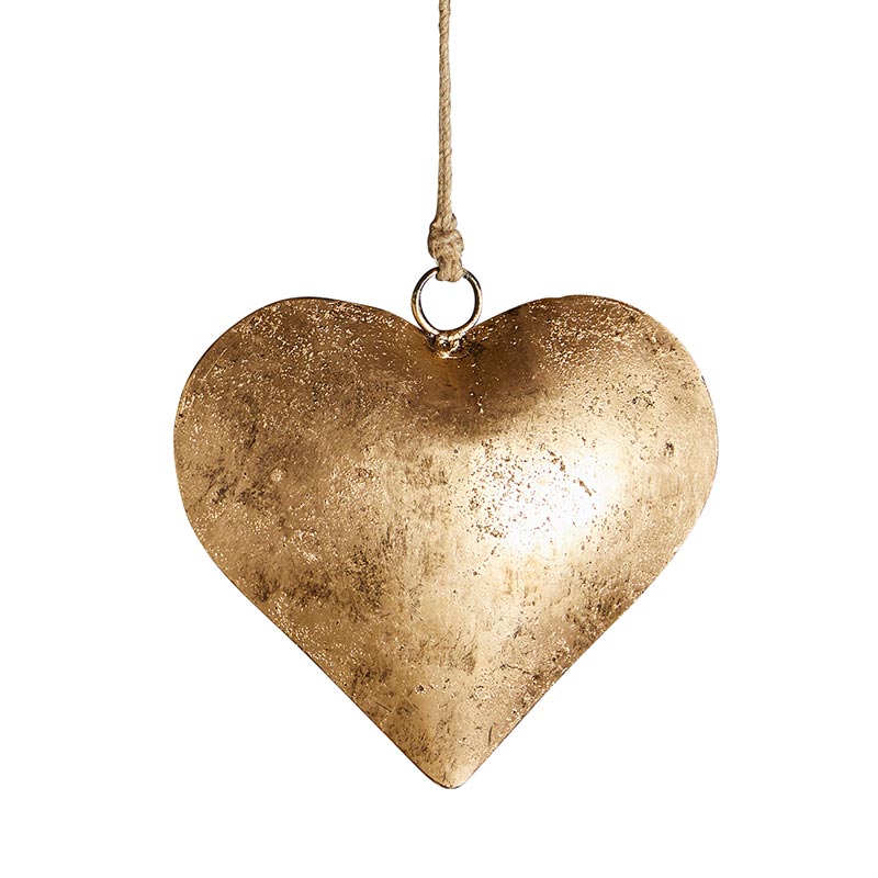 Golden Antique Heart - Medium