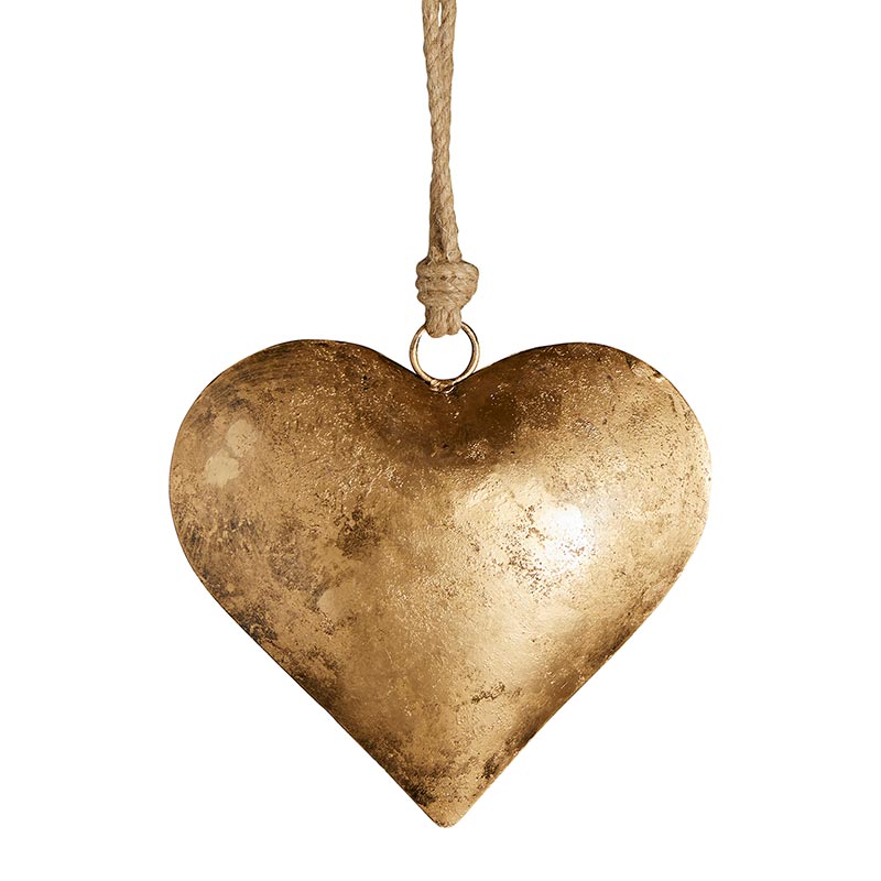 Golden Antique Heart - Large