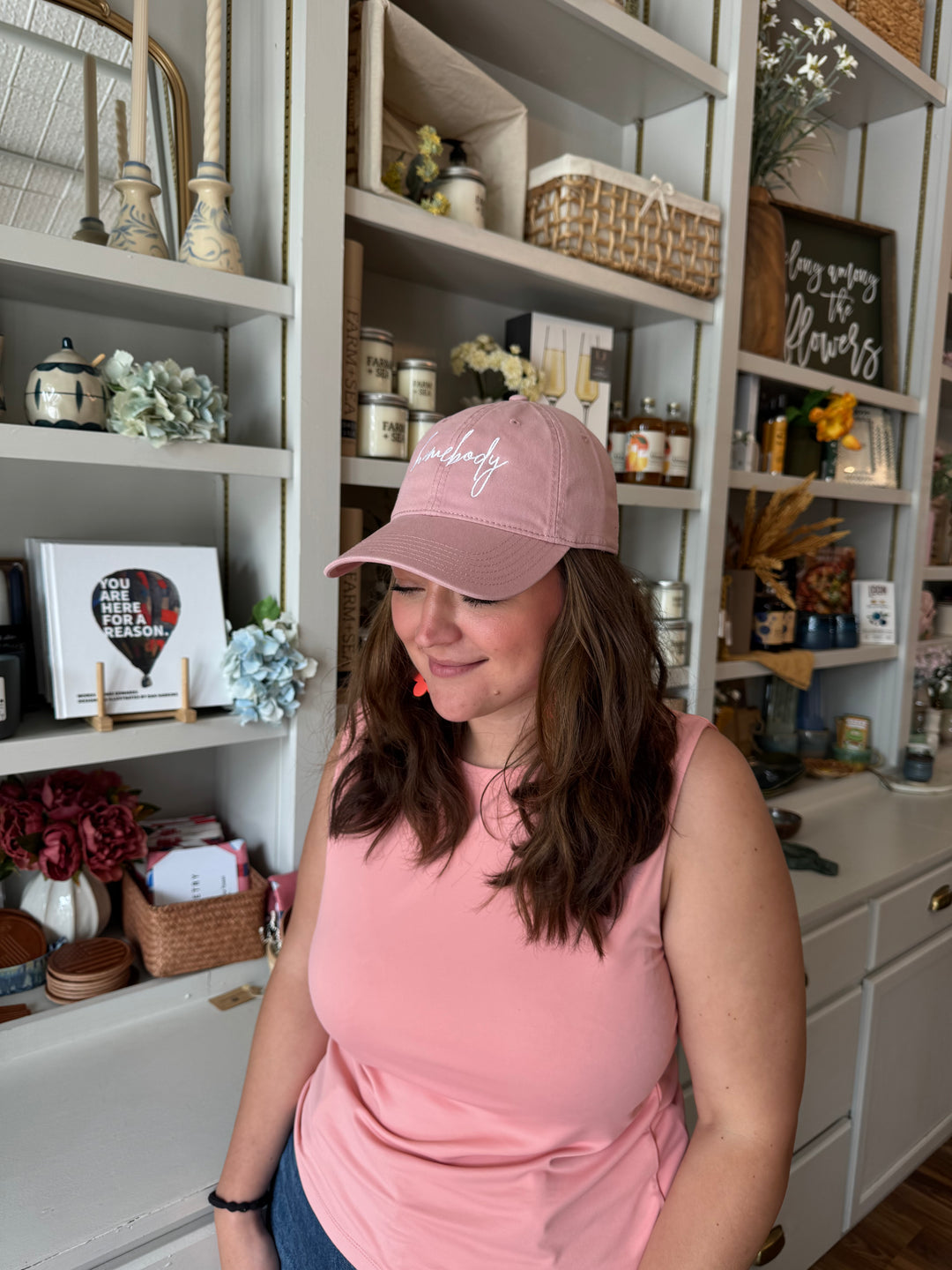Homebody Pink Ball Cap
