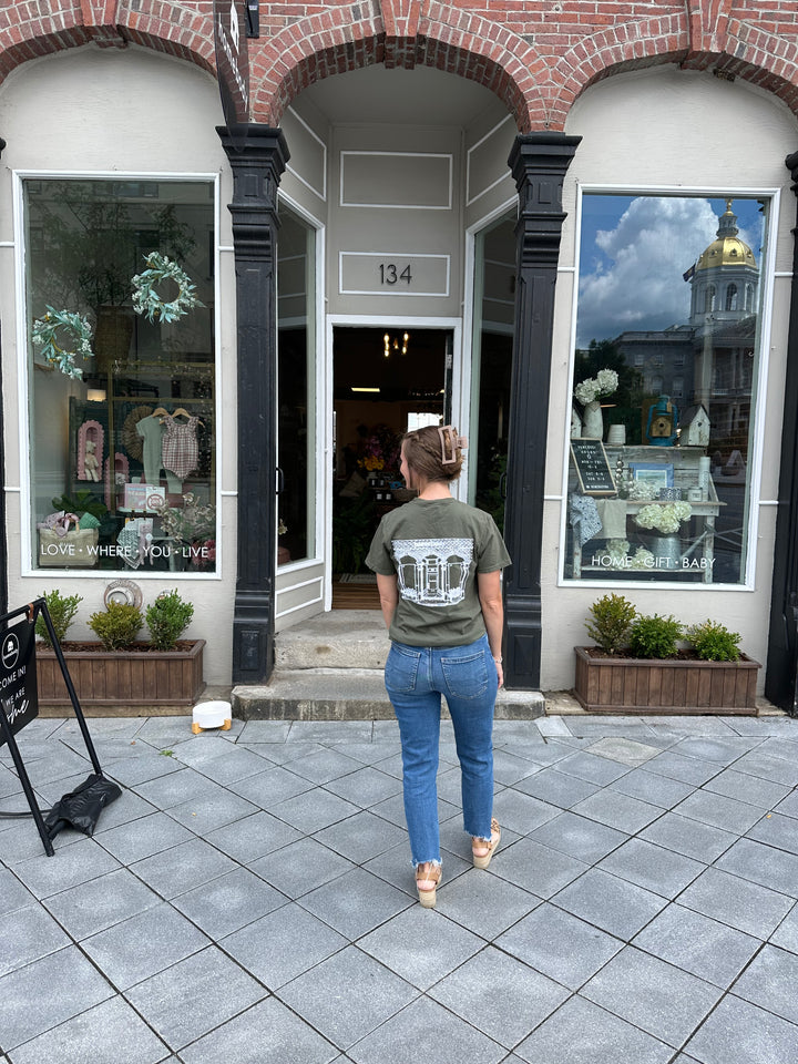 Homebody Storefront T-shirt - Deep Sage