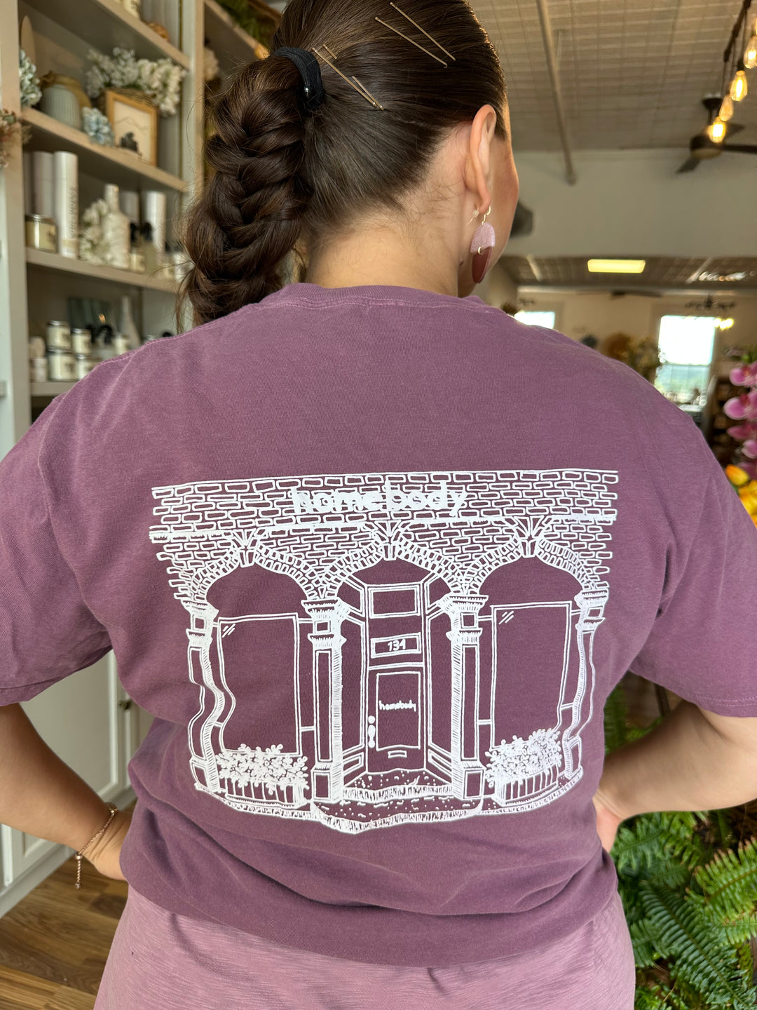 Homebody Storefront T-shirt - Berry