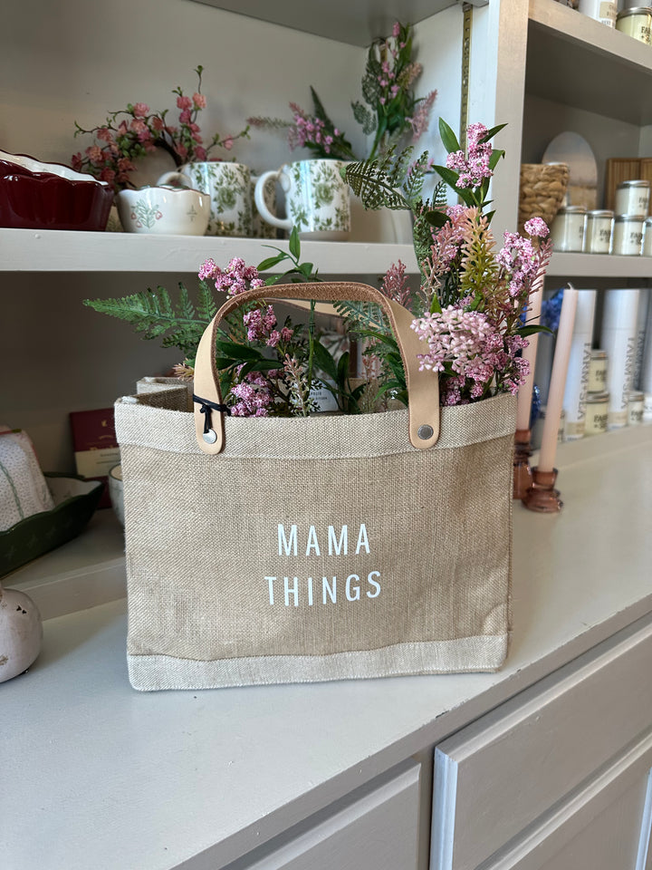 'Mama Things' Petite Market Bag in Natural