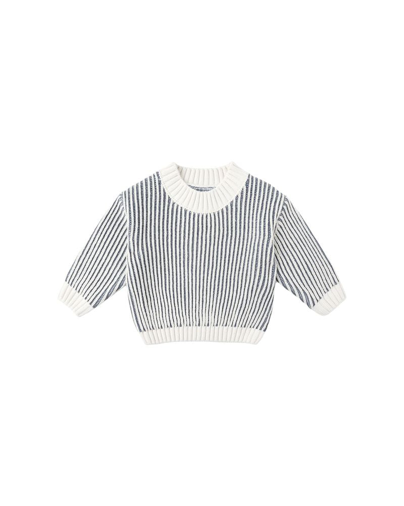 Quincy Mae Relaxed Knit Sweater || Ocean
