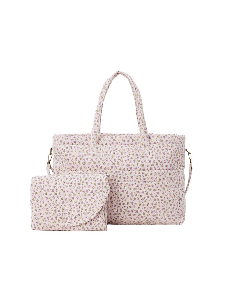 Quincy Mae Diaper Bag + Changing Pad Set || Wildflower